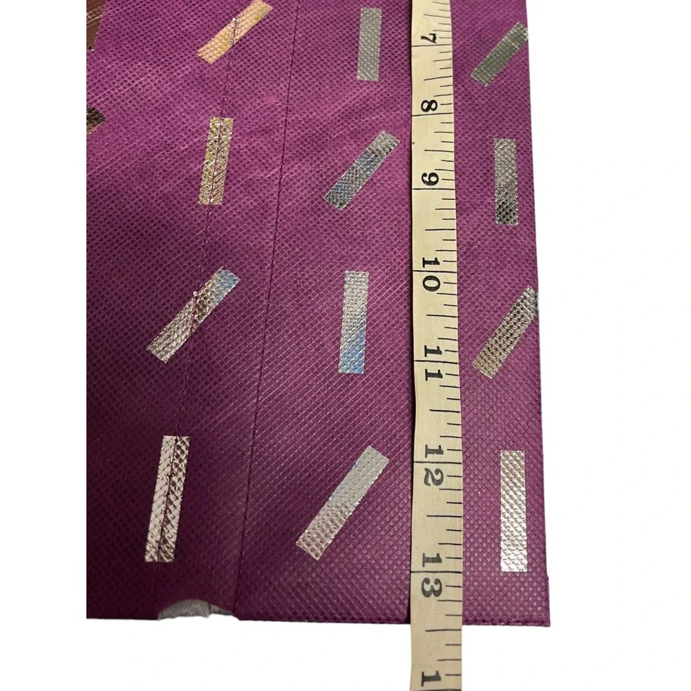 25 x Large 18" Purple Fabric Gift Bags w/ Silver Ribbon | Christine Taylor CTC - Picture 4 of 13